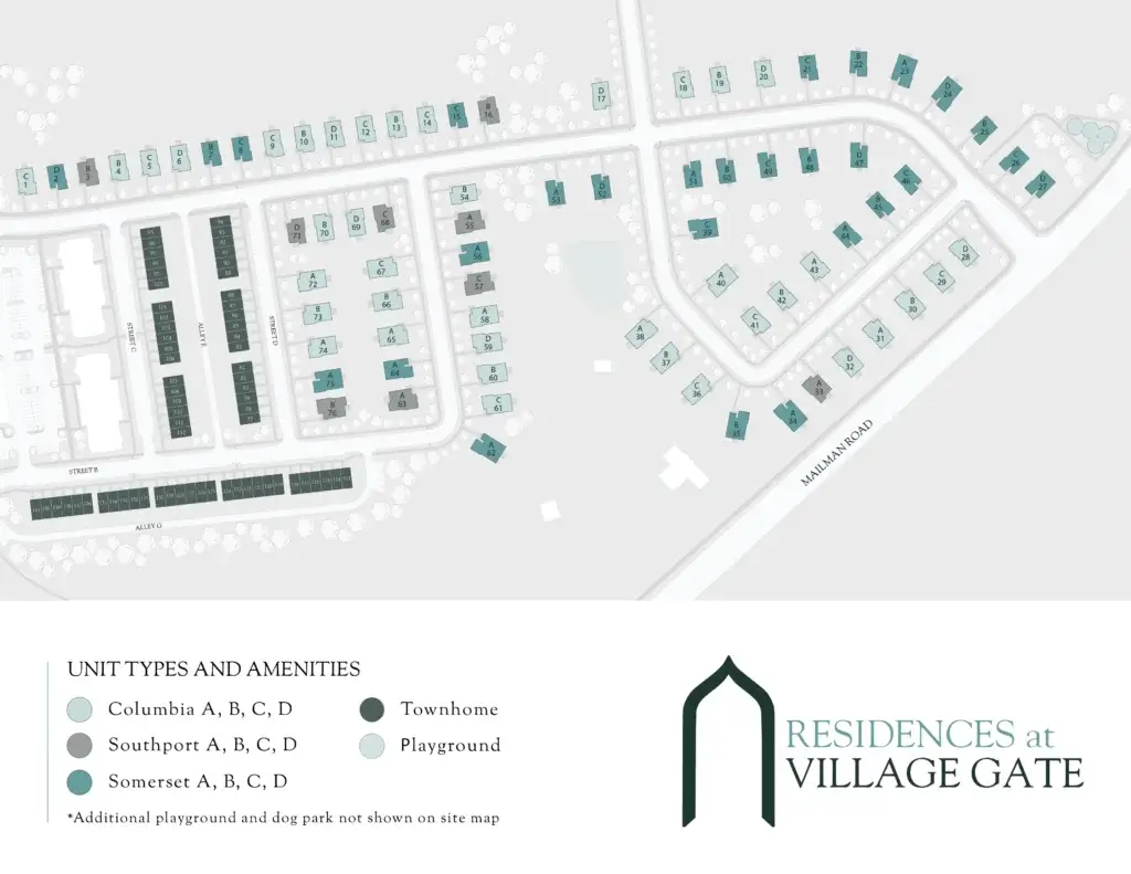 The Residences at Village Gate Site Map