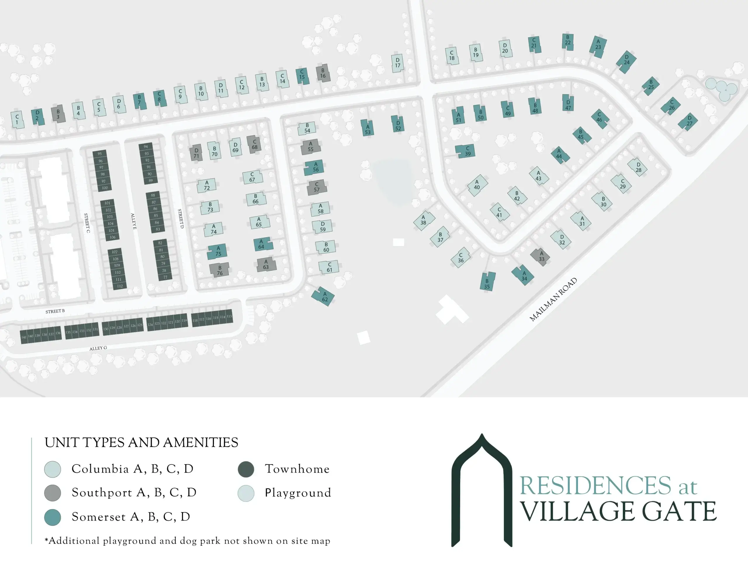 The Residences at Village Gate Site Map